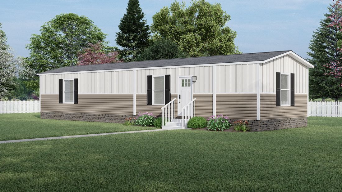 The LEWIS   16X56 Exterior. This Manufactured Mobile Home features 2 bedrooms and 2 baths.