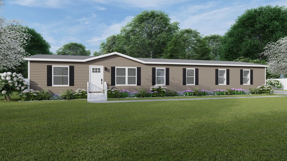 The SNOWCAP Exterior. This Manufactured Mobile Home features 4 bedrooms and 3 baths.